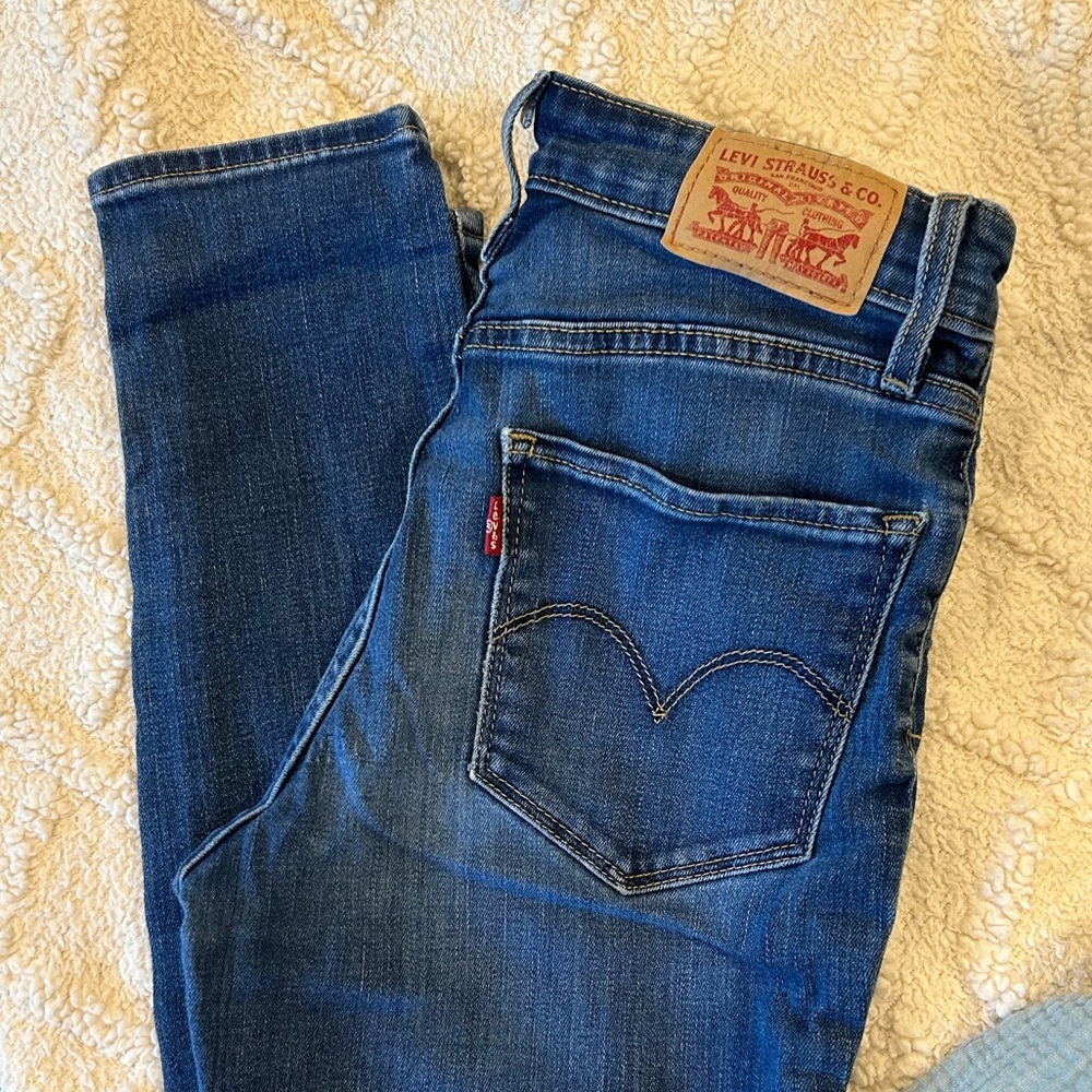 Levi's 721 High Rise Skinny Dark Wash Jeans